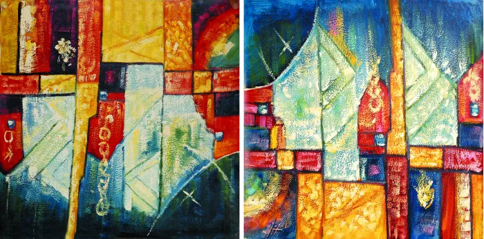 Modern Textured Abstract Brushstrokes